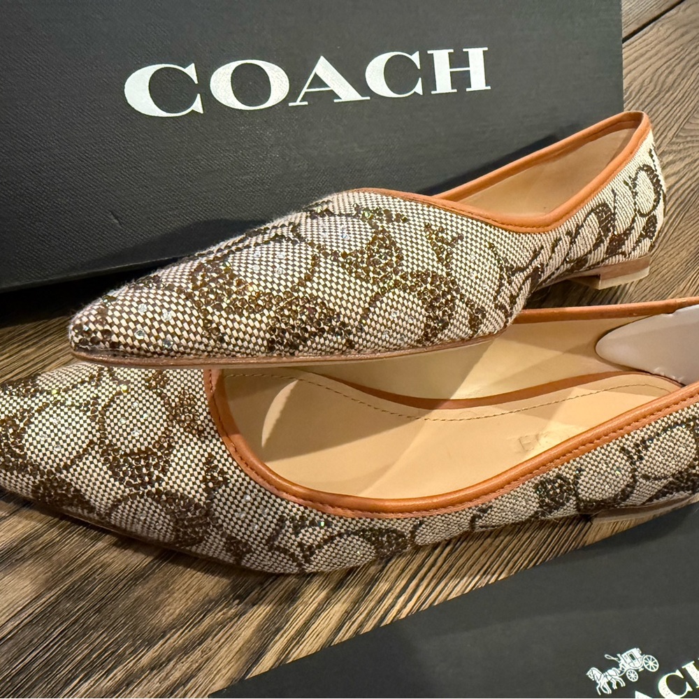 Brand new, never worn Coach flats!